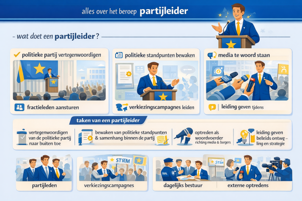 Alles over het beroep partijleider Wat doet een partijleider